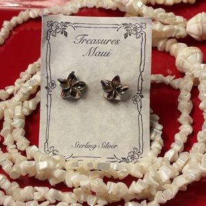 Hibiscus 🌺 SS Vintage handmade Earrings